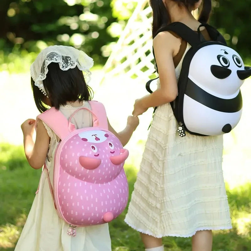 

Pink Bear School Bags For Girls 3D Cute Tiger Panda School Backpack For Kids Toddler Boys Waterproof Kawaii Bag Mochila Escolar