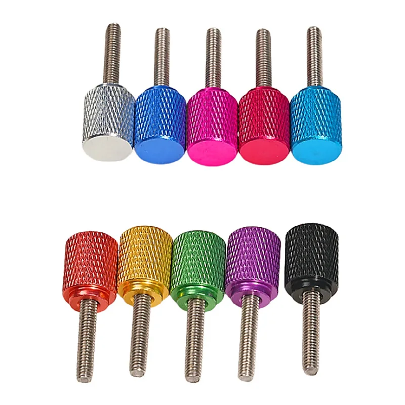 Beicai 1Piece/Log M5 Colorful Aluminum Knurled Thumb Screw Hand Tighten Screw Hand Grip Knob Bolts Length 6mm-100mm
