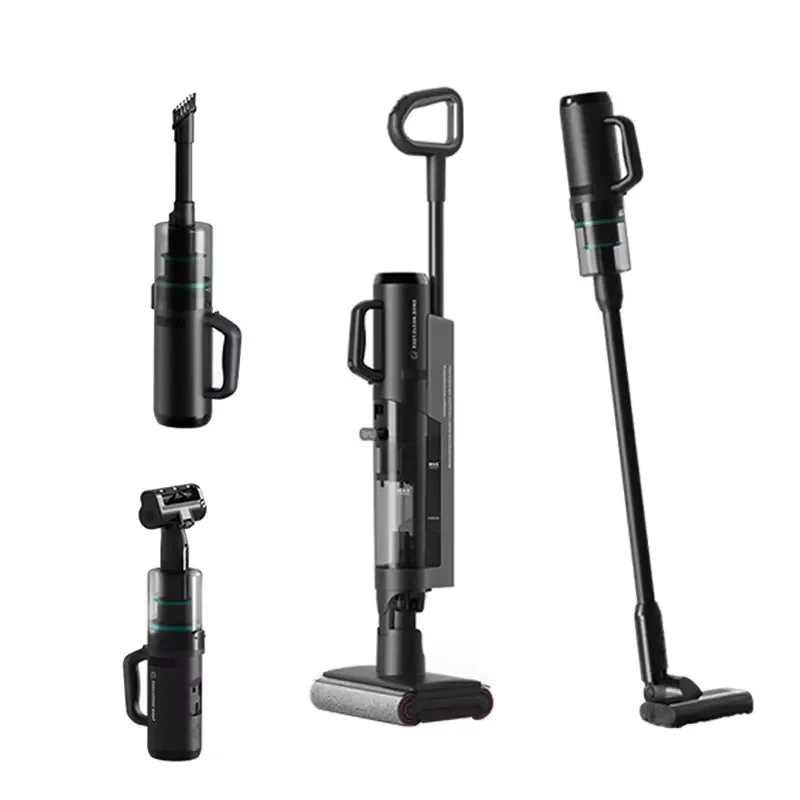 Portable Cordless Vacuum Cleaner Handheld 2 Mops Self Cleaning Dry Wet Floor Sofa Car Wall Cleaner Mop for Home Auto Use