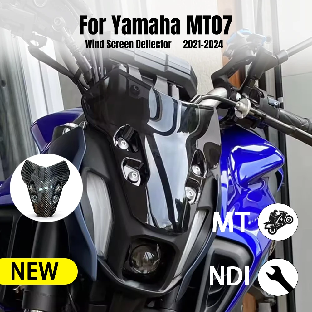 

For YAMAHA MT-07 MT07 MT 07 2021-2024 Motorcycle Windshield Deflectors Wind Shield Screen Protector Wind Screen Deflector