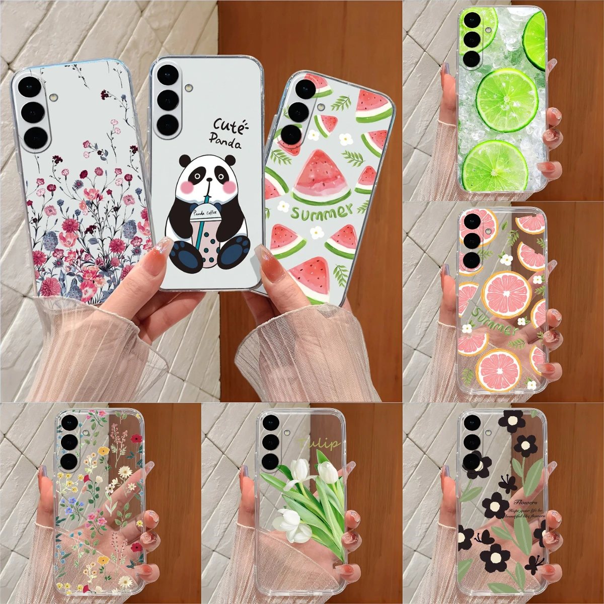 For Samsung Galaxy S26 FE Case Fresh Summer Fruit Clear Silicone Shockproof Protective Phone Cover For Galaxy S26FE Soft Coque