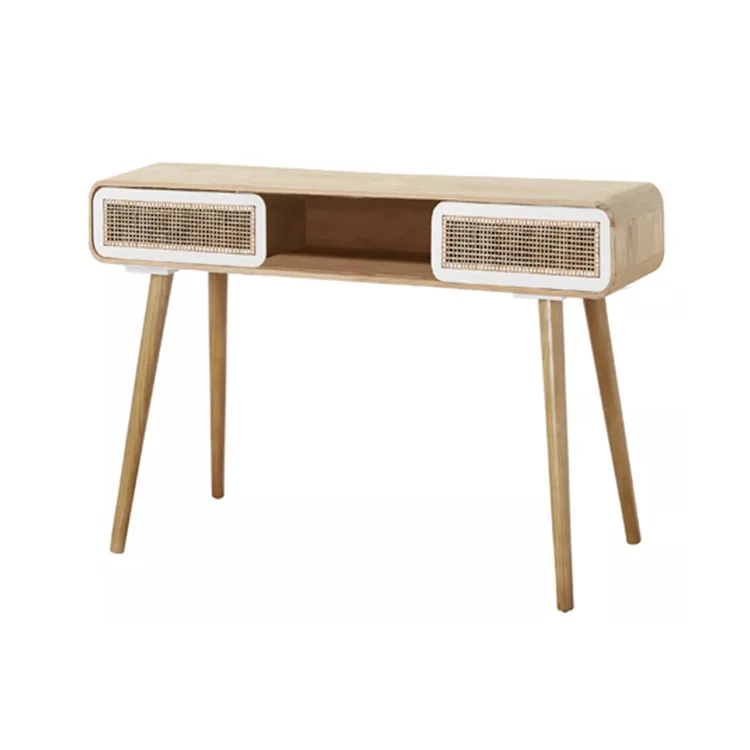 Nordic Creative Modern Hot Sale Wooden Gold Console Table With Mirror