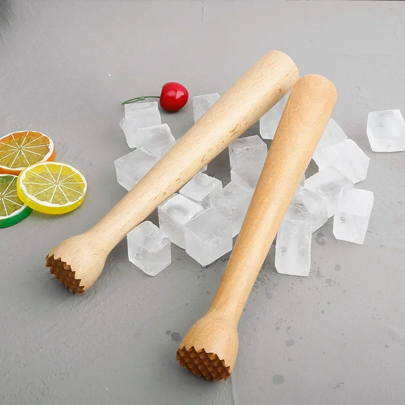 

Beech Wooden Juice Press Wooden Cocktail Crushers Lemon Juice Press Hammer Mashing Ice Sticks Mixing Sticks1PC Silicone straw