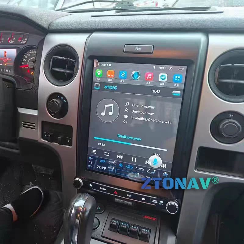 Navigazione GPS per auto radio Android da 256 GB per Ford F150 F 150 2008 - 2014 Tesla Screen Carplay Lettore video multimediale per auto