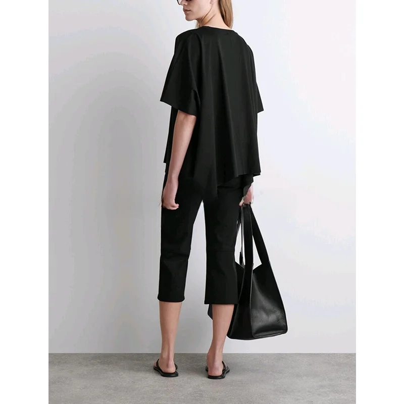 Letnia Nowość Damska Matowa Casualowa Okrągła Dekoltowa Koszulka Bez Rękawów Luźny Krój Do Pracy Jednolity Kolor Pol...