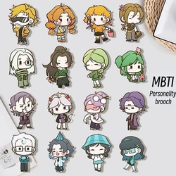 MBTI Brooch 16 Personality Badges ENTP INTJ INTP ENTP INFJ INFP ISTP ESFP ISFP ISTJ ESTJ ESFJ Badge Jewelry School Bag Pendant