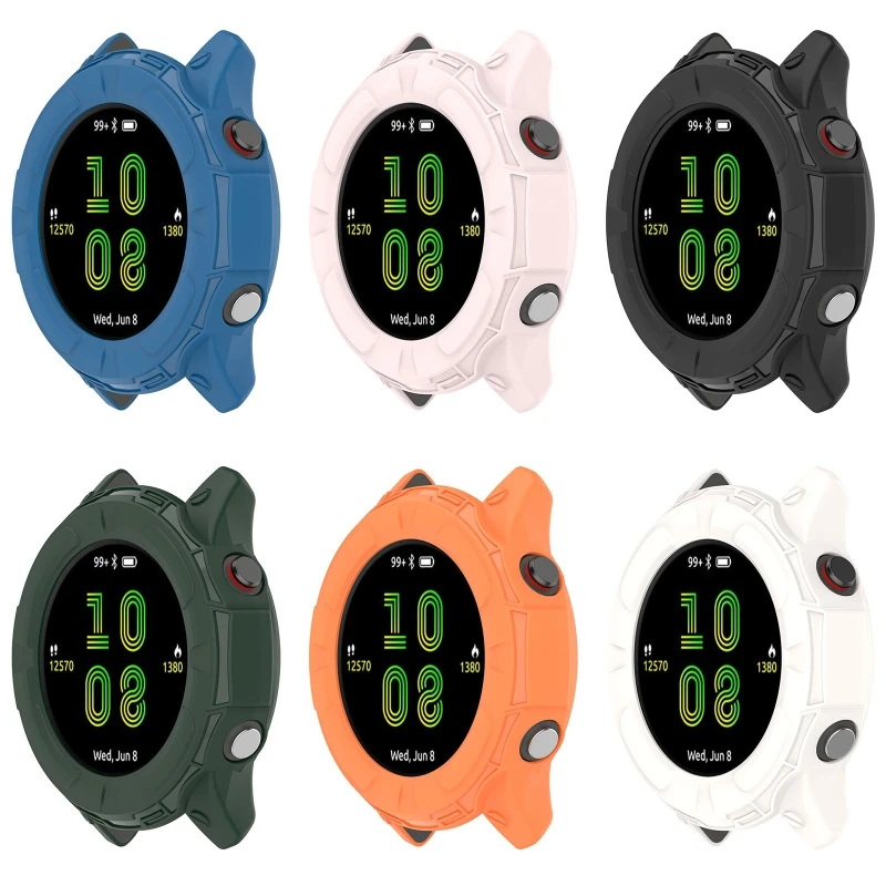 Z miękkiego TPU ekran futerał ochronny dla Garmin Forerunner 955 255 SmartWatch osłona ochronna Scratch-plandeka etui typu Bumper