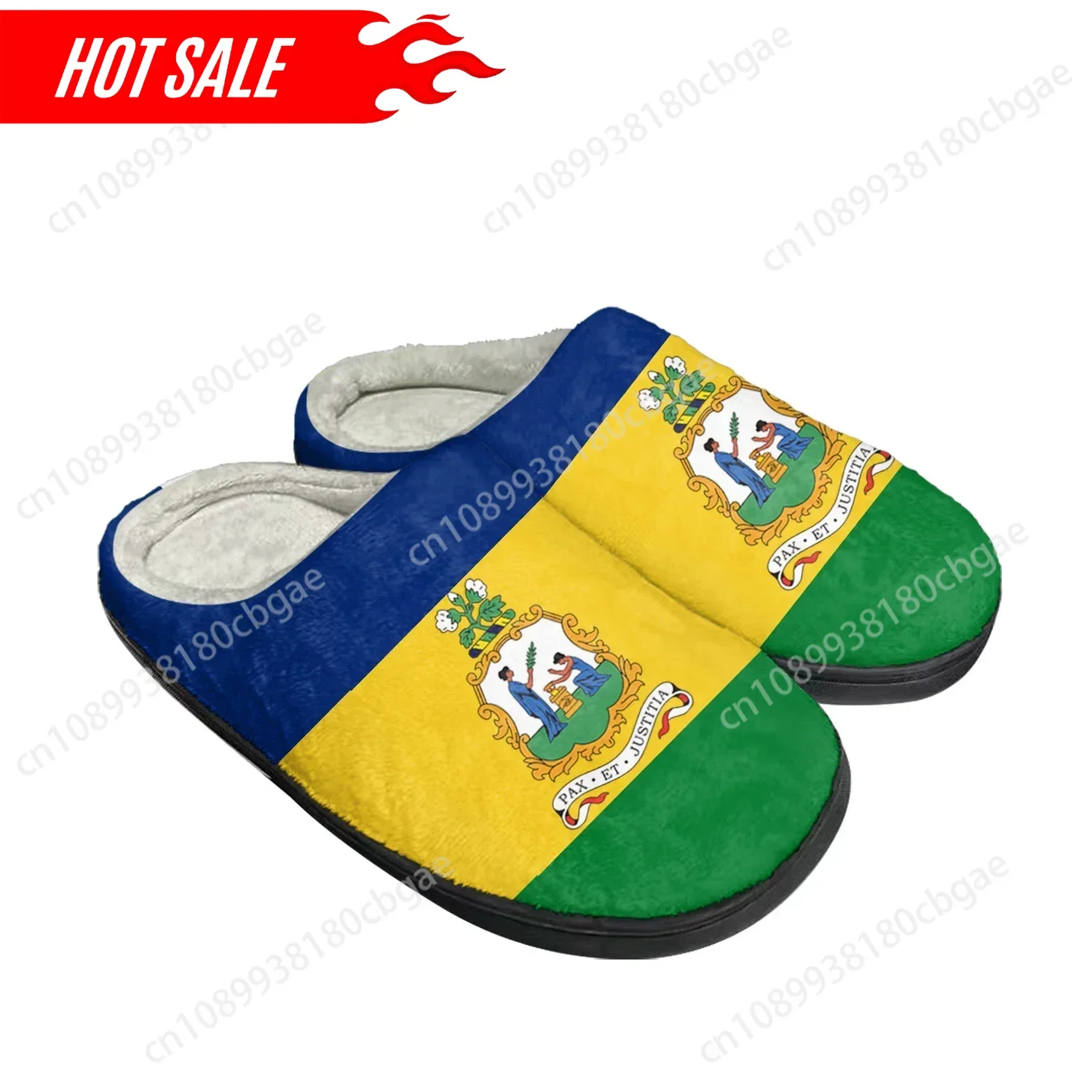 

Saint Vincent and the Grenadines Flag Home Cotton Custom Slippers Mens Womens Sandals Bedroom Keep Warm Shoes Thermal Slipper