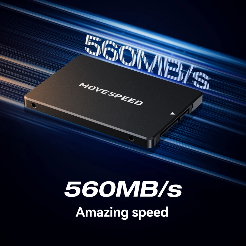 MOVESPEED 560 MB/s SATA 3.0 SSD Interne Solid State Drive TLC Chip 2.5 