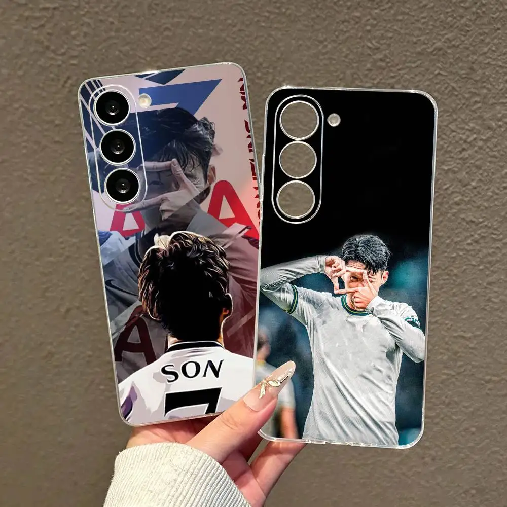 Coque de téléphone en silicone souple transparente S-Son H-Heung-Min Football pour Samsung A10,12,20,21S,30,31,40,50,51,52,70,71
