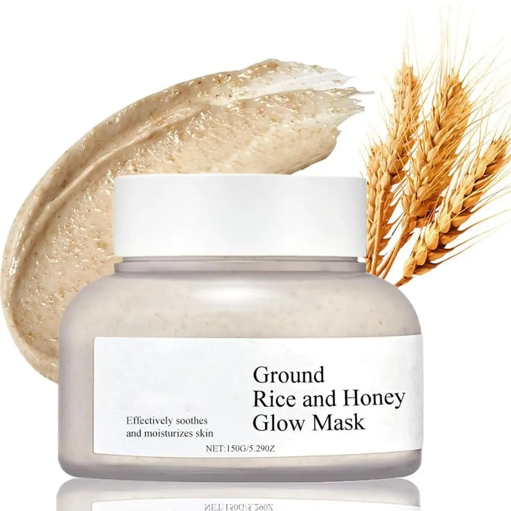 New Ground Rice Rice Face Masks Honey Glow Moisturizing Skin Care Nourishing Pore Sebum Face Cream for Face Care