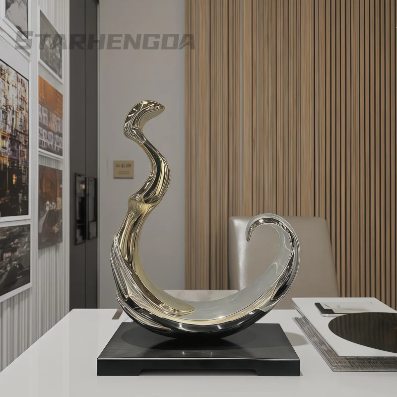 

Stainless steel abstraction metal decoration Living room corridor hotel shop indoor sculpture artwork decoration