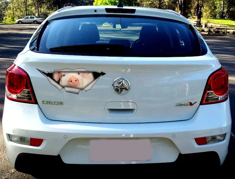 Pig sticker, car decal, Pig magnet, car decoration, Pig decal, animal decal