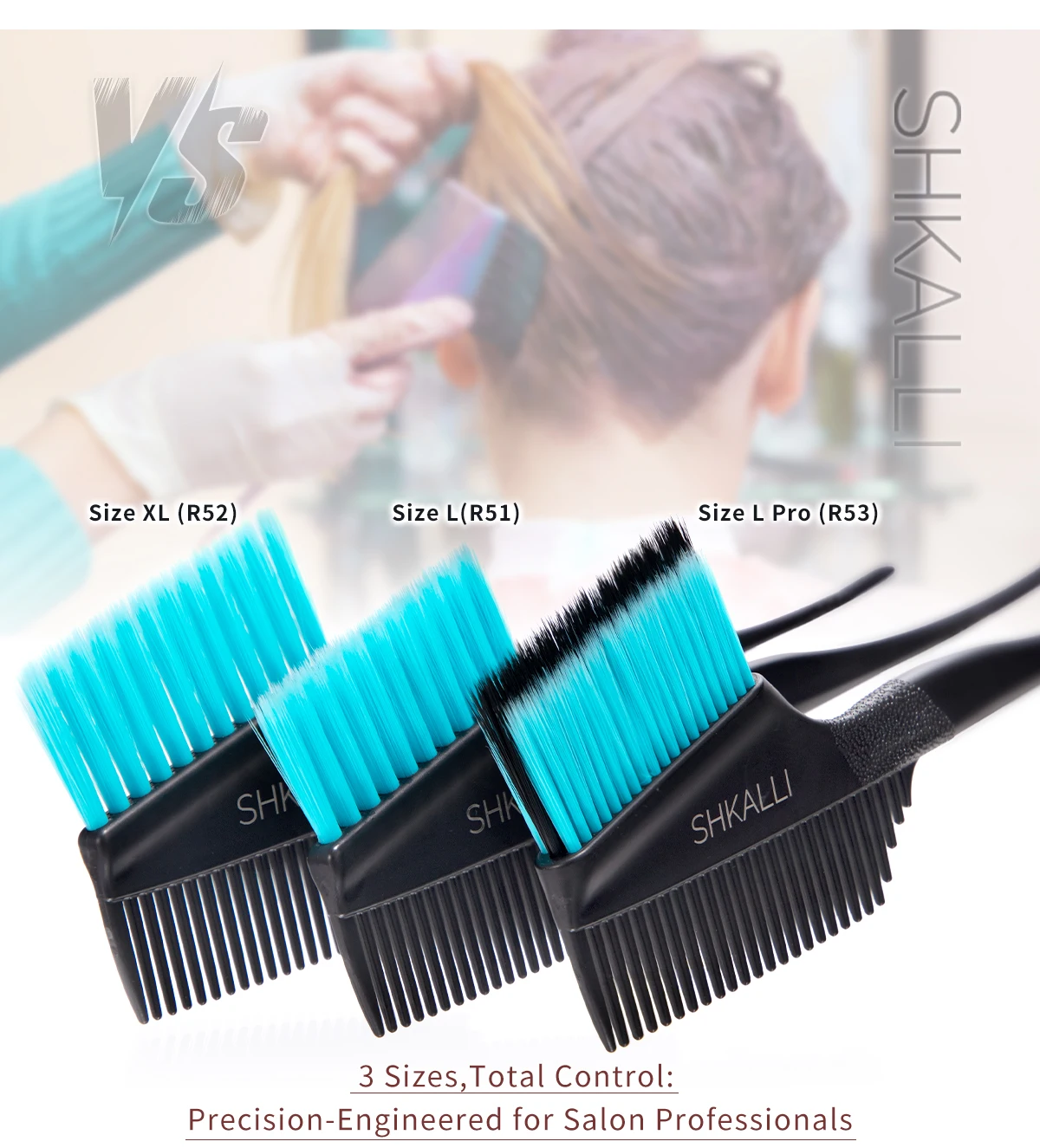 Professioneller Haarfarbkamm und Bürste für den Salon und den Heimgebrauch | Ergonomisches Kammbürsten-Hybrid-Design | Bleichmittel, Highlights, Up Tools – Detail 3