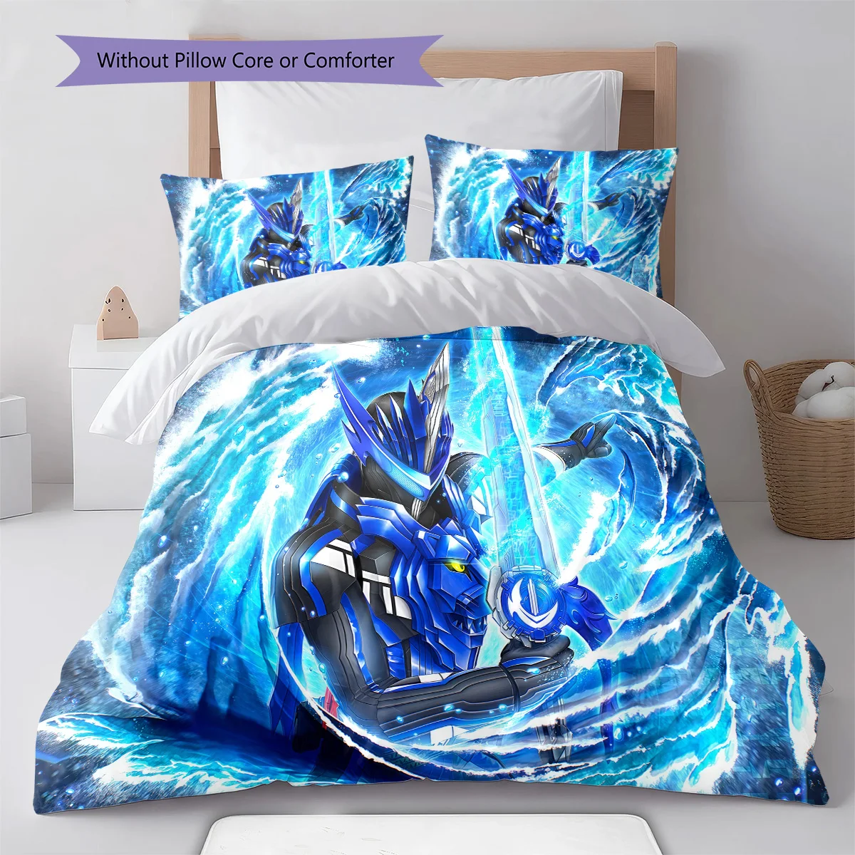 Kamen Rider Close Up Armor Bedding Set Anime Duvet Cover Polyester Soft Bed Linen Set -QJY