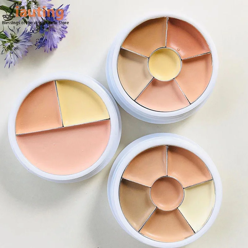 Empty Eye Shadow Case Makeup Palette Box Plastic Skylight Clear Lid Aluminum Pan Round Creamy Concealer Container