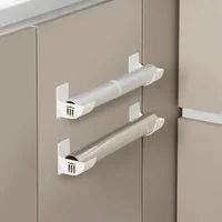 2/6PCS Wall Mounted Trash Bags Holder Garbage Bag Storage Box Organizer Plastic Bag Film Container Dispenser For Kitchen Shelf 4