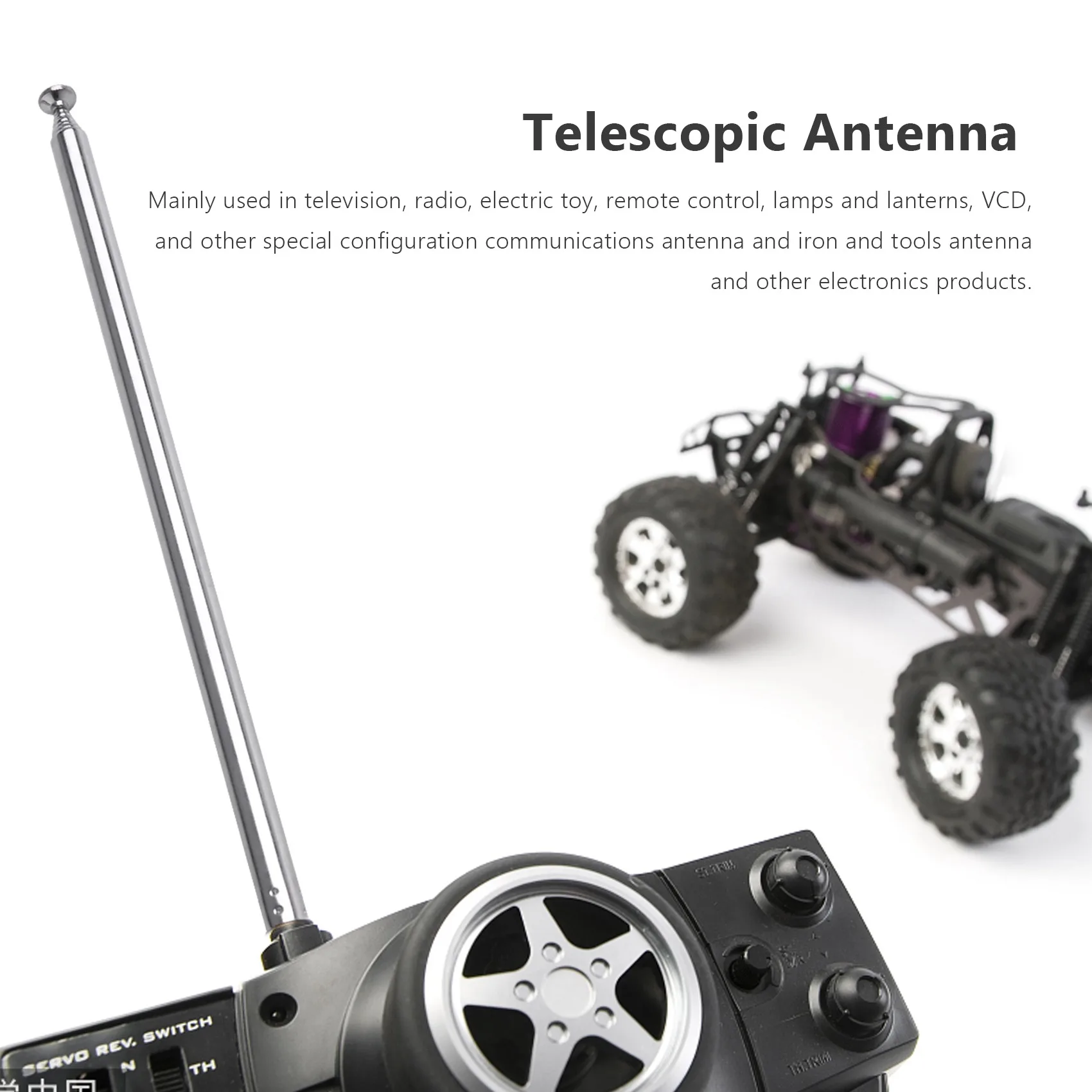 FMラジオおよびTV用の伸縮式アンテナの交換,98cm, 38.5インチ,7セクション