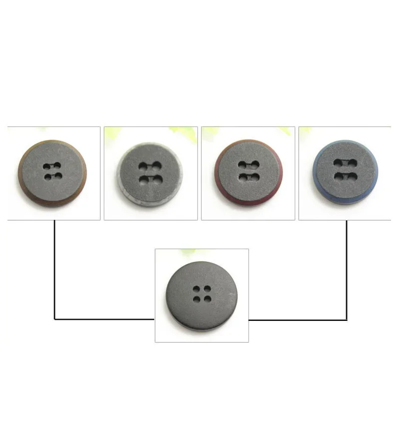10PCS Frosted 4-Holes Resin Buttons Wholesale Men's and Women's Coats Windbreaker Suit Button Multi-color Edge Buttons 15-25mm
