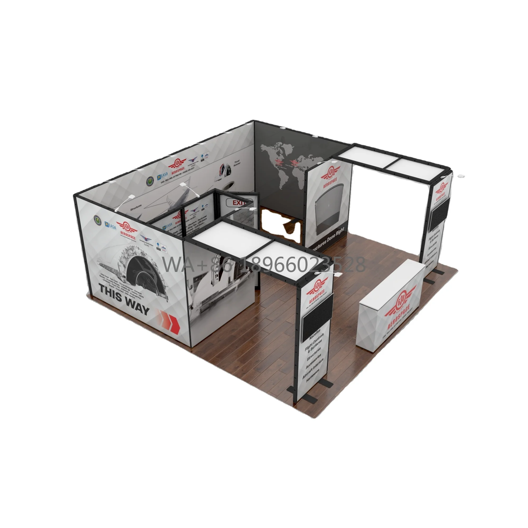 20x20 6x6 Big Large DIY Wholesale Customreusable Modular Aluminum  Trade Show Display Exhibition Booth Stand