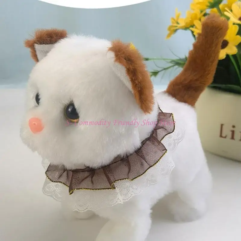 

85AE Animated Cats Doll Toy Walking Talking Kitten Engaging Play Kids Companion Friend