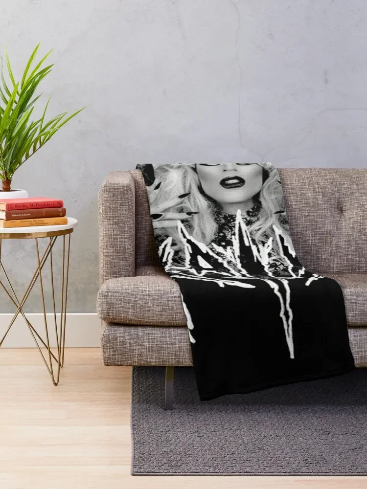 Katya-Black-Metal-Satan Throw Blanket Blankets For Sofas for sofa Flannel Blankets