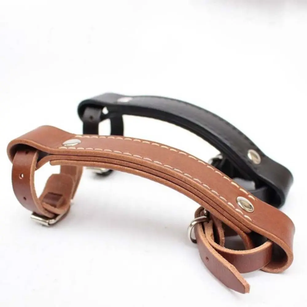 Top Layer Leather Bike Handle Strap Removable Portable Bicycle Frame Carrying Lifter Comfortable Grip Durable