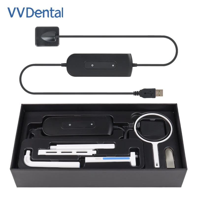 VV Dental Portable Sensor X-Ray R1 0.8mm Digital Radiovisiograph Sensor 2 Year Warranty Dentistry Portable X-Ray Sensor HD Image