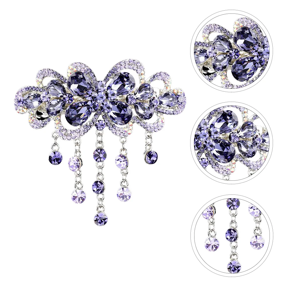 Delicate Hairpin Miss Rhinestone Bobby Pins Butterfly Clips for Women Zinc Alloy Barrette