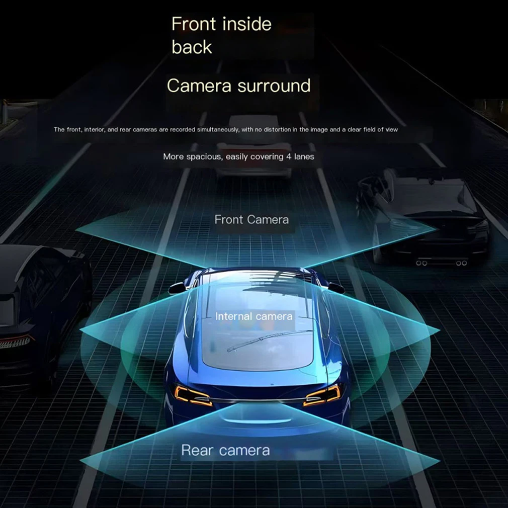 2026 Newest 4 Channels wifi Dash Cam for Cars，Video Recorder 1080P 360 degree Panoramic Car Dvr Rear View Camera,Parking Monito