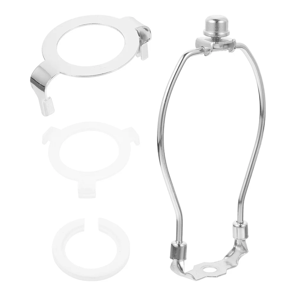 

Shade Harp Holder 10 Inch Silver Horn Frame Adapter Lighting Accessories Lamp Parts Bracket Set Table Lamp Repair Kit Lampshade