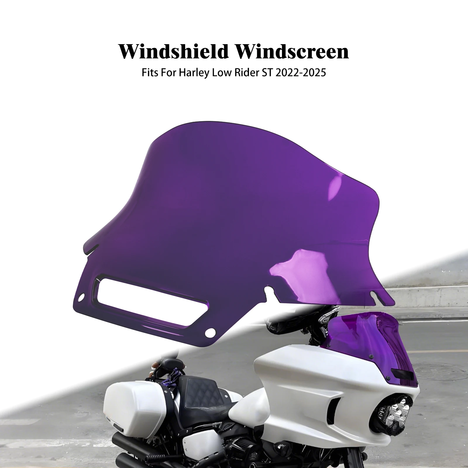 Motorfiets 8 ''Voorruit Zwart/Rood/Geel/Paars/Blauw Kuip Voorruit Voor Harley Softail Low Rider ST 2022-25 Winddeflector