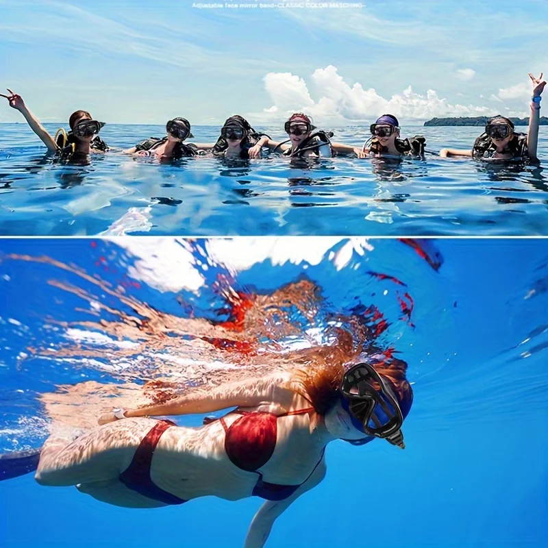 A diving dry breathing tube with splash guard and top valve, suitable for snorkeling, scuba diving, free diving, and swimming