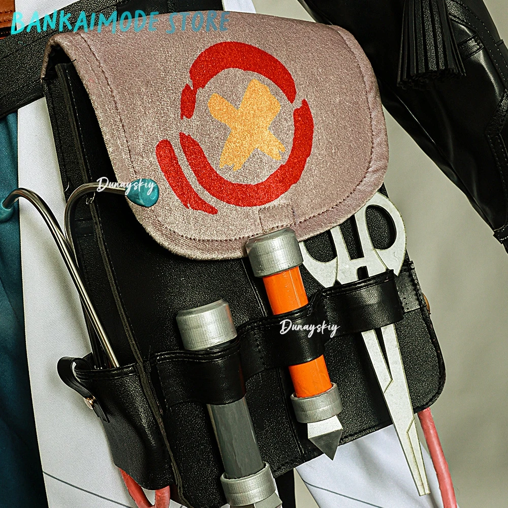 Genshin Impact Ifa Cosplay Costume Wig White Coat Uniform Outfit Hat Bag Props Full Set Men Women Girls Tlalocan Party Halloween