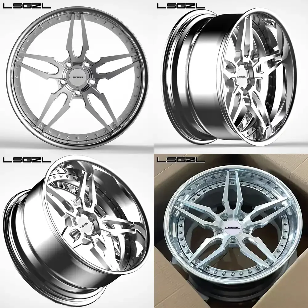 Llantas de Aleación Forjada con Diseño Cóncavo Profundo para Autos, SUVs y Camionetas de 20, 22, 24 y 26 Pulgadas, 5x114.3, 5x112, 6x130, 5x130, 5x120