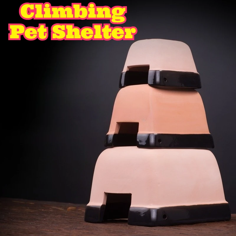 

Reptile Humidify Hideout Cave Ceramic Water Adding Moisturizing Hide Box Lizard Bearded Dragon Leopard Gecko Spider Terrarium