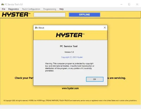 2022 For Yale and Hyster PC Service Tool 5.0 Diagnostic Software+Unlock KeyGen