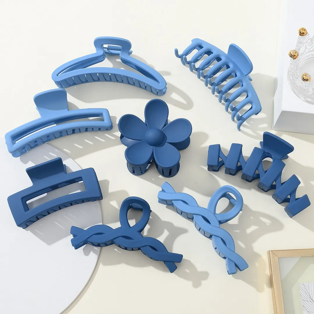 8 Stuks Koreaanse Stijl Zwart Grote Haar Klauwen Elegante Acryl Haarspelden Barrette Krab Haar Clips Hoofddeksels Accessoires Haaraccessoires