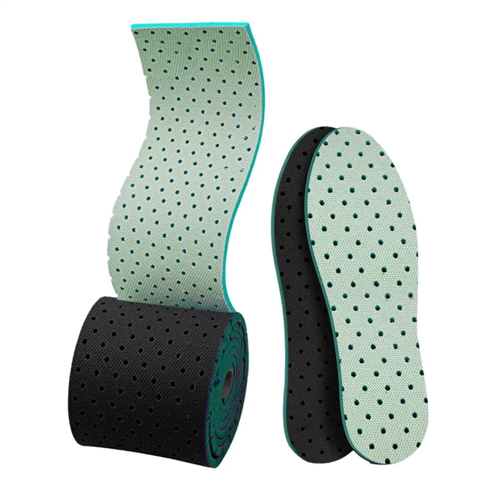 Mesh Insoles Breathable Lightweight Arch Support Odor-Resistant Flexible Cushion Shoe Insoles Shock Absorbing for Foot Walking