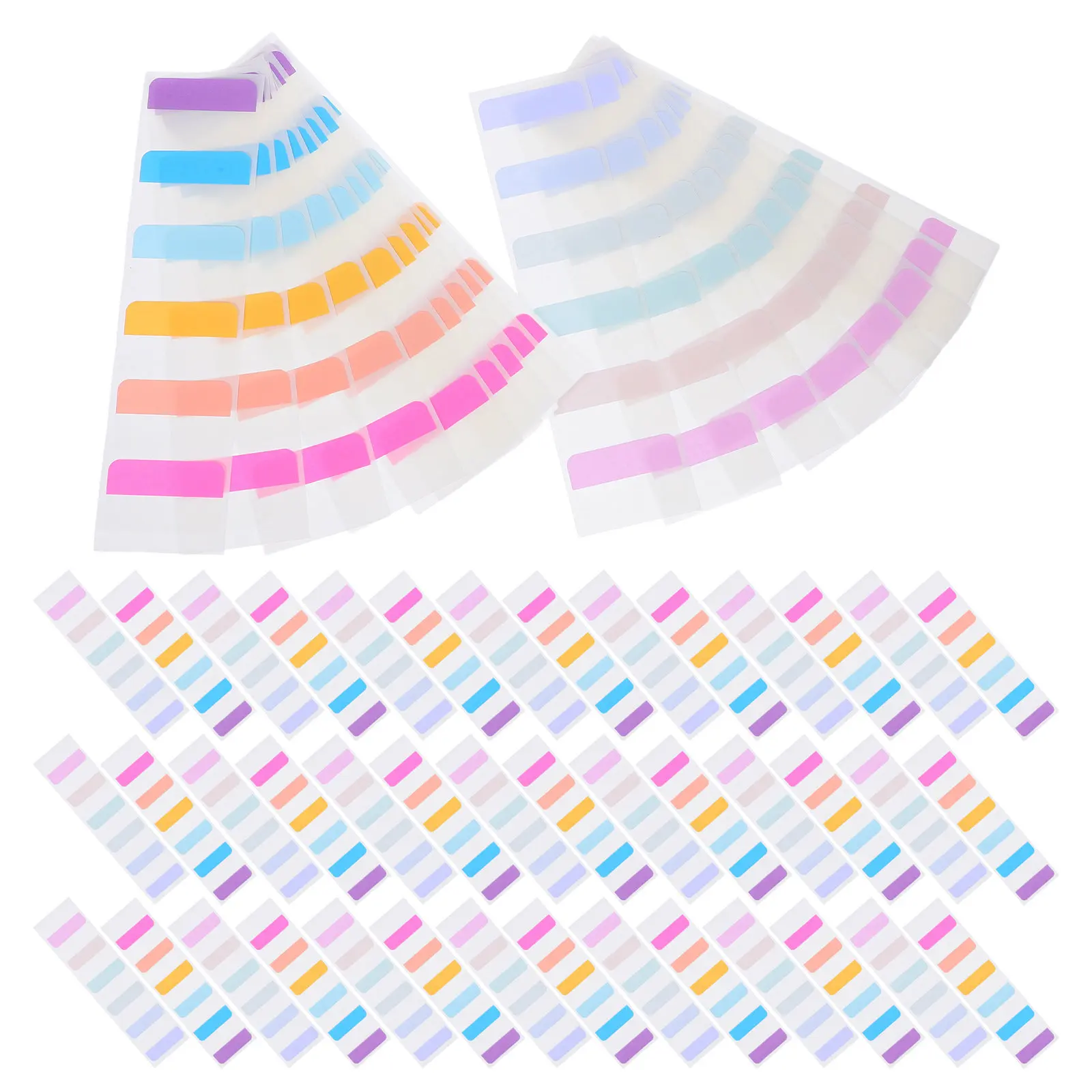 600Pcs Adhesive Index Tabs Colored Sticky Page Markers for Books Notebooks Calendars Writable Residue-Free Transparent