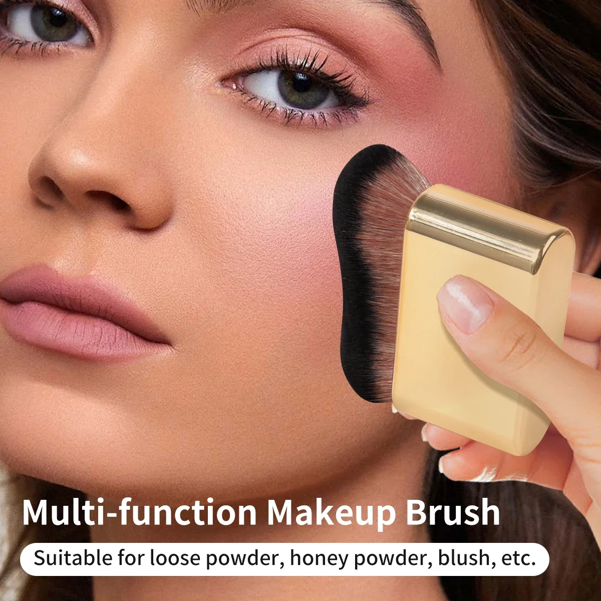 For Contouring Tanning Liquid Foundation Cream Blush Soft Bristle Multi-purpose Makeup Tool for Days Large Makeup Brushes