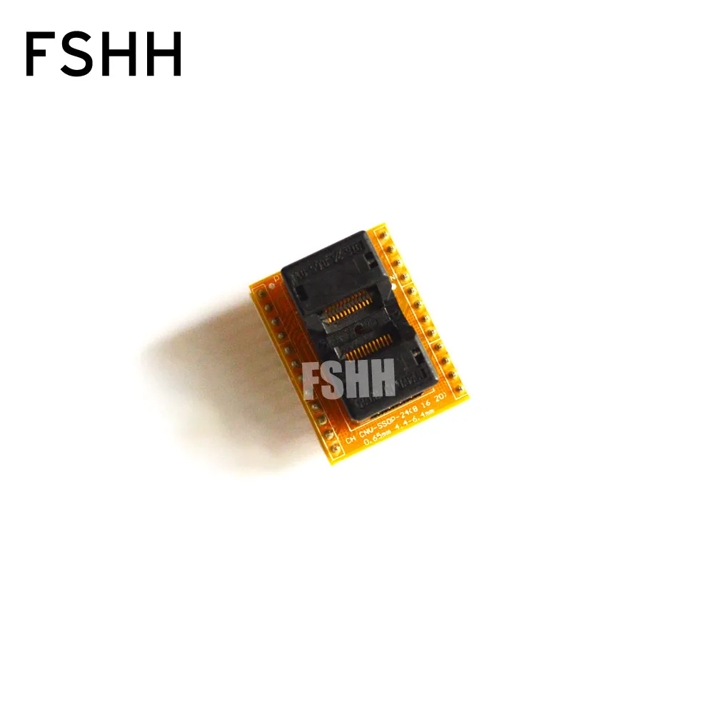 ssop24-to-dip24-programmer-adapter-656-24-tssop24-ic-test-socket-pitch-0635mm-065mm-width-39mm-60mm