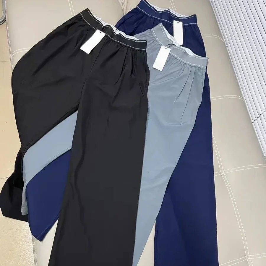 

lo Yoga Women's Leisure Sports High-waisted Fashion Pants Outdoor Fitness Yoga Casual Straight Leg Loose Wide Leg Pants