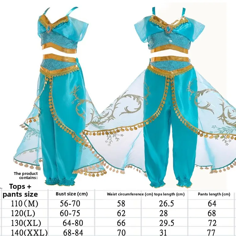 Nieuwe Latin Jasmijn Prins Dansvoorstelling Kostuum Halloween Maskerade Bal Outfit Etnische Stadiumkleding voor dames Polyester