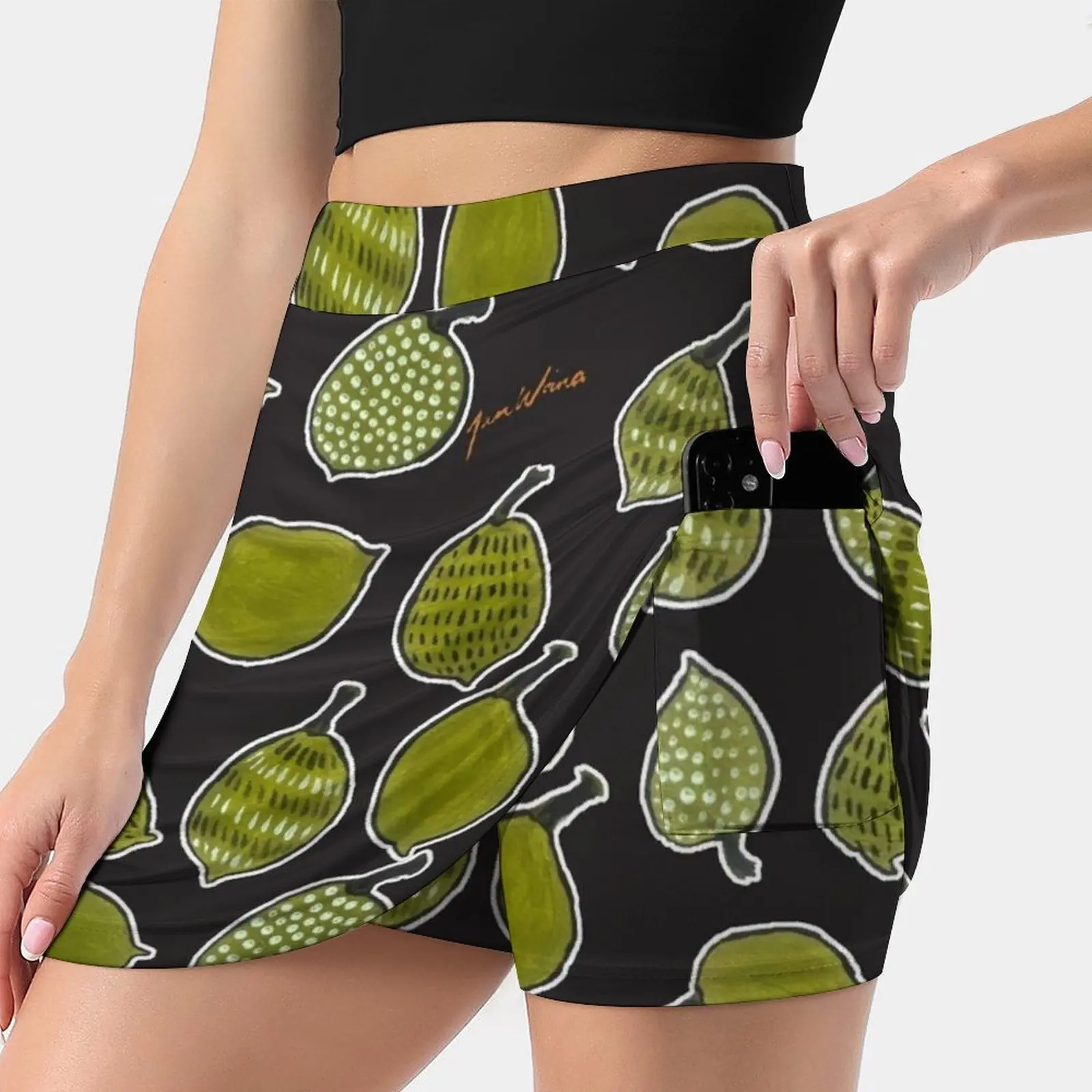 Jumulu-Boab Nuts Women's skirt With Hide Pocket Tennis Skirt Golf Skirts Badminton Skirts Running skirts Boab Nuts Kimberley
