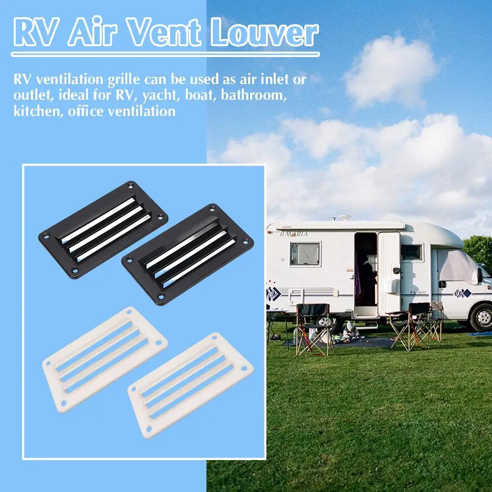 1pair RV Motorhome Air Vent Louver Professional Bathroom Office Ventilation Outlet Grille Louver For Boat Yacht Home Accessories