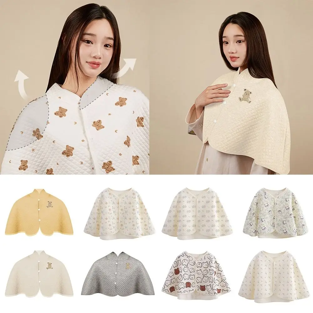 

Cotton Shawl Postpartum Shawl Fashion Neck Warmer Autumn Winter Scarf Long Sleeve Temperament Cardigan Outwear Shoulder False