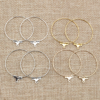 30pcs 20 25 30 35 40 45mm Hoops Earrings Big Circle Ear Wire Hoop Earrings Findings For DIY Jewelry Making Supplies Accessories
