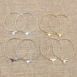 30pcs 20 25 30 35 40 45mm Hoops Earrings Big Circle Ear Wire Hoop Earrings Findings For DIY Jewelry Making Supplies Accessories