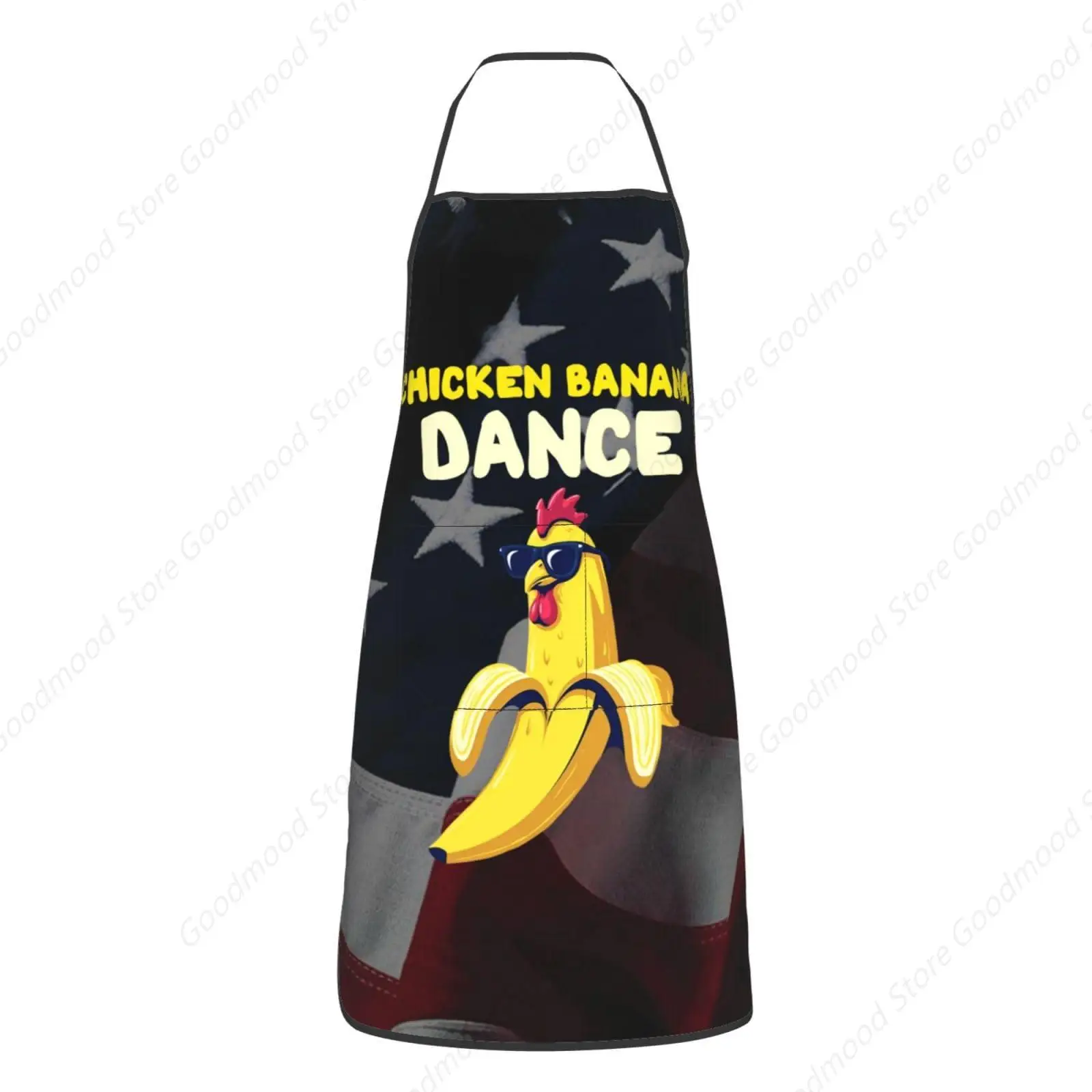 

Chicken Banana Dance Apron for cooking with Pockets Women Men Kitchen Chef Funny Aprons